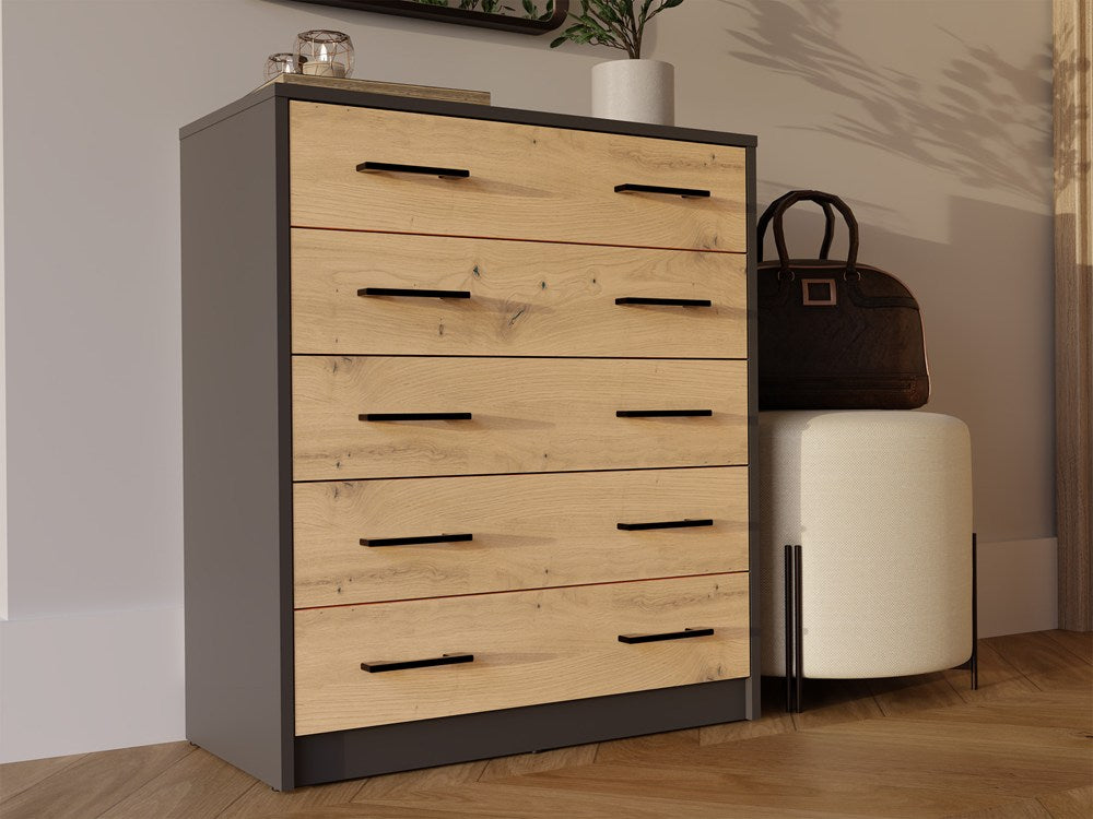 Schuhschrank ALEX ANTHRAZIT ARTISAN für Flur – Produktabbildung 5