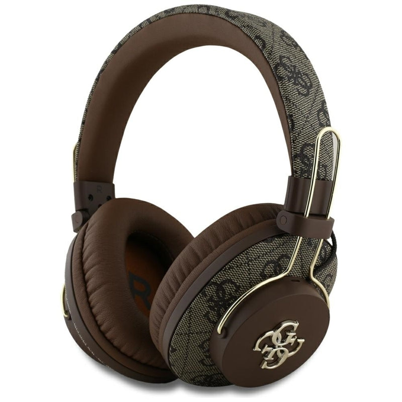 Guess Metal 4G Logo – kabellose Over-Ear- Kopfhörer Bluetooth ENC (braun)