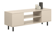 Focus cashmere RTV cabinet 135 cm - black legs