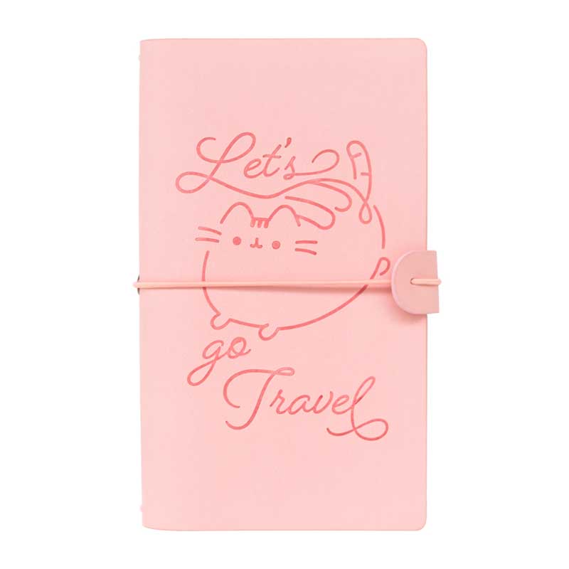 Pusheen – Leder-Reisenotizbuch B6 (rosa)