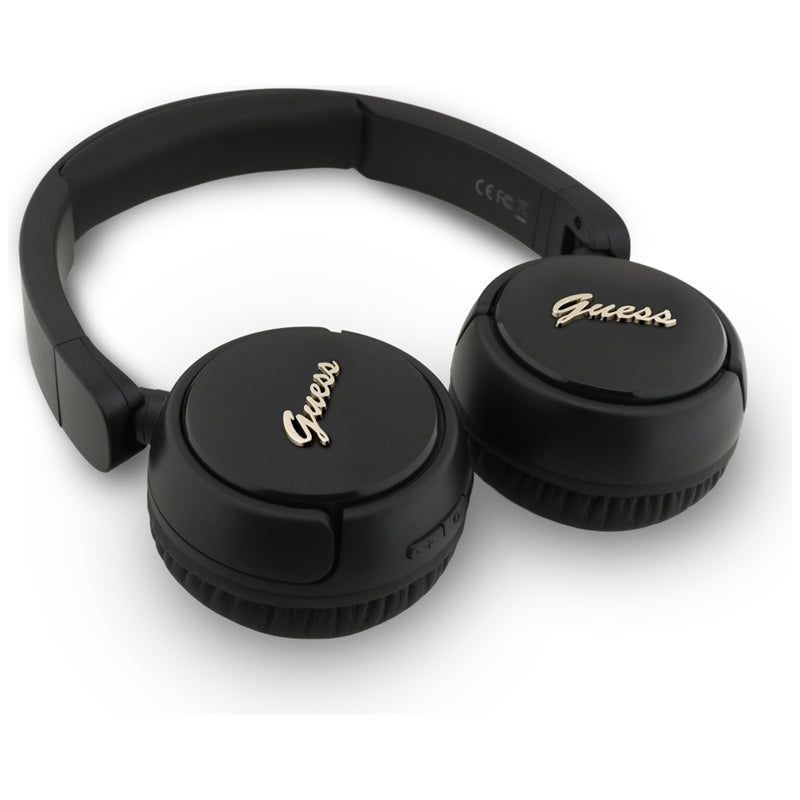 Guess Metal Logo Script - kabellose Over-Ear- Kopfhörer Bluetooth V5.3 (schwarz) – Produktabbildung 3