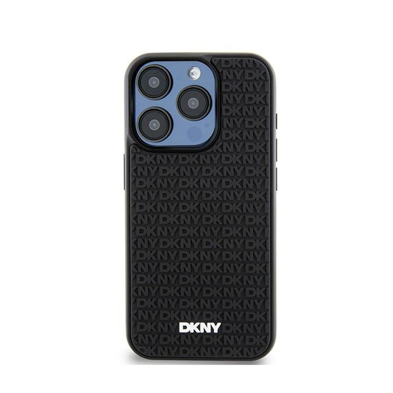 DKNY 3D Rubber Repeat Pattern - Hülle für iPhone 15 Pro Max (schwarz) – Produktabbildung 3