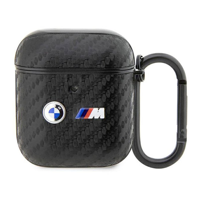 BMW Carbon Double Metal Logo - Hülle für AirPods 1/2 gen (schwarz)