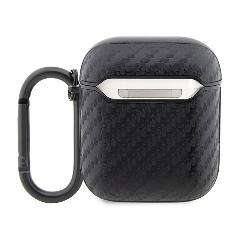 BMW Carbon Double Metal Logo - Hülle für AirPods 1/2 gen (schwarz) – Produktabbildung 2