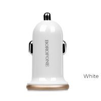 Borofone - Autoladegerät 2x USB, weiß