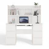 Schreibtisch KUBA + AUFSATZ Set WEISS – Produktabbildung 9