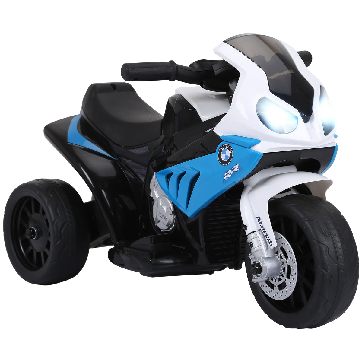 HOMCOM Elektro Motorrad Kinder BMW S1000RR 6V Elektromotorrad mit Scheinwerfer Musik 2,5 km/h für Kinder
