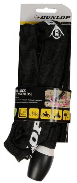 Dunlop - Řetěz für zamykání jízdního kola 120 cm (schwarz)
