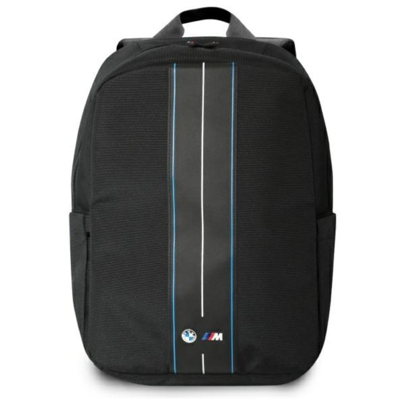 BMW Nylon Blue Stripe - Mochila para portátil 16" (Negro)