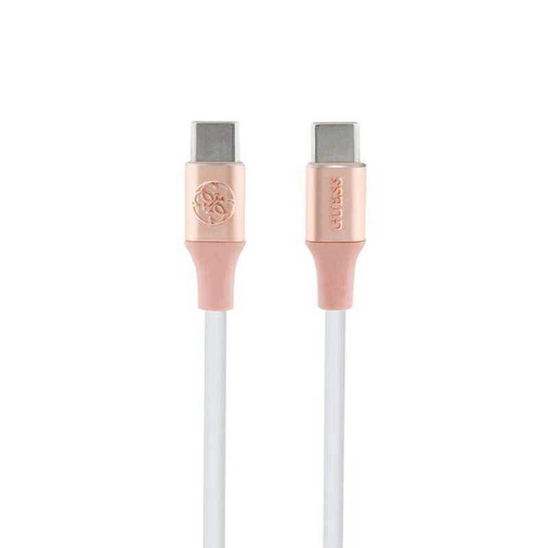 Guess Ebossed Logo - Kabel USB-C für Schnell- Laden USB-C 1,5 m (rosa)