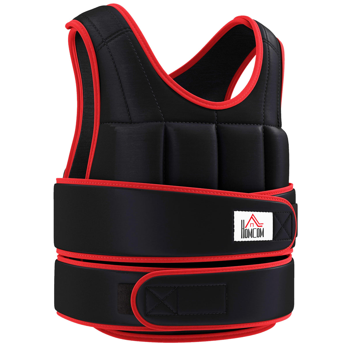HOMCOM 20 kg Gewichtsweste Trainingsweste mit doppelten Gurten verstellbar Krafttraining Fitness Oxford
