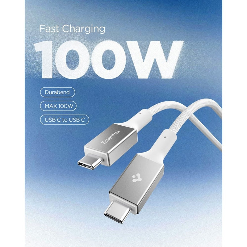 Spigen EB10015CC Essential - Kabel USB-C für USB-C PD 100W 1,5m (weiß) – Produktabbildung 3
