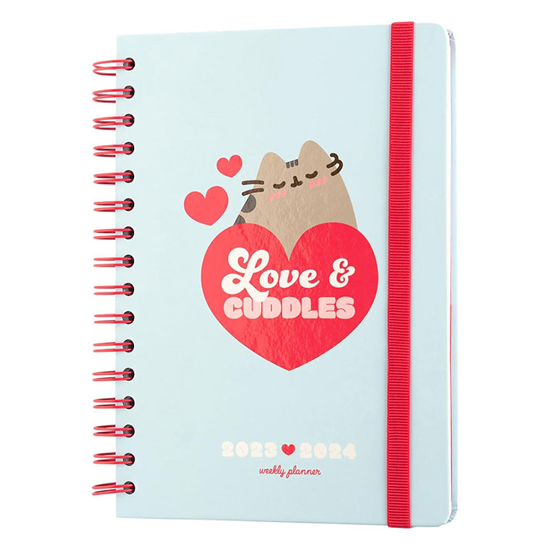 Pusheen - Kalender / Wochen- Kalender 2023/2024 aus der Kollektion Purrfect Love (14,8 x 21 cm)