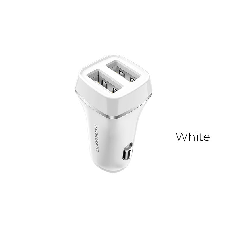 Borofone - Autoladegerät 2x USB, weiß