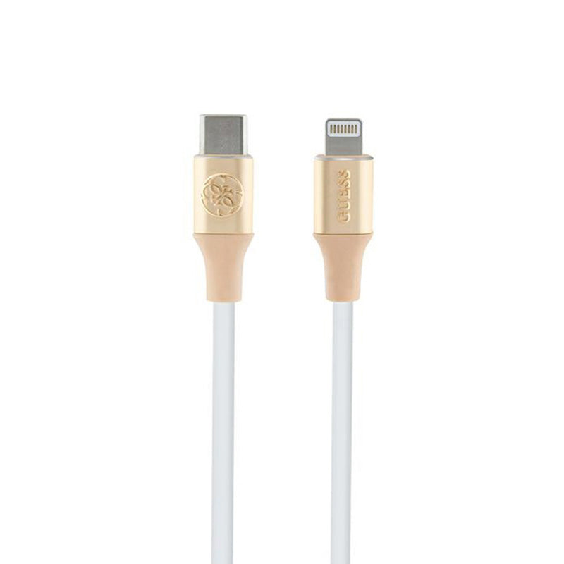 Guess Ebossed Logo - Kabel USB-C für Lightning s certifikací MFi 1,5 m (gold)