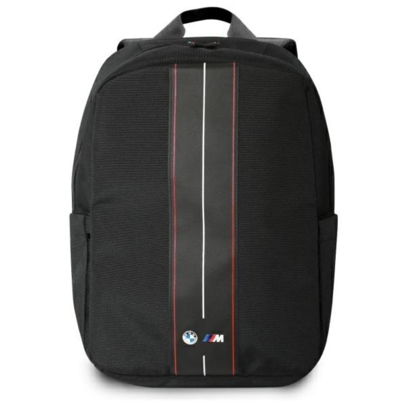 BMW Nylon Red Stripe - Mochila para portátil 16" (Negro)