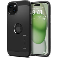 Spigen Tough Armor MagSafe - Hülle für iPhone 15 (schwarz)