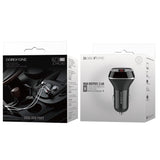 Borofone - 2x USB Autoladegerät s LCD displejem, schwarz – Produktabbildung 2