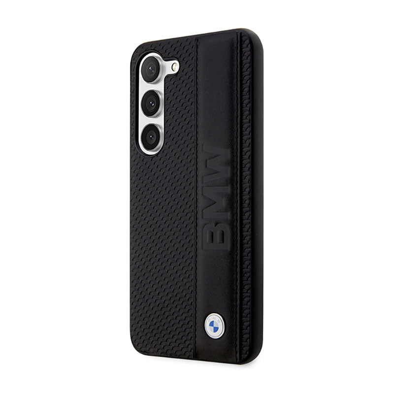 BMW Leather Textured & Stripe - Hülle für Samsung Galaxy S23+ (schwarz) – Produktabbildung 2