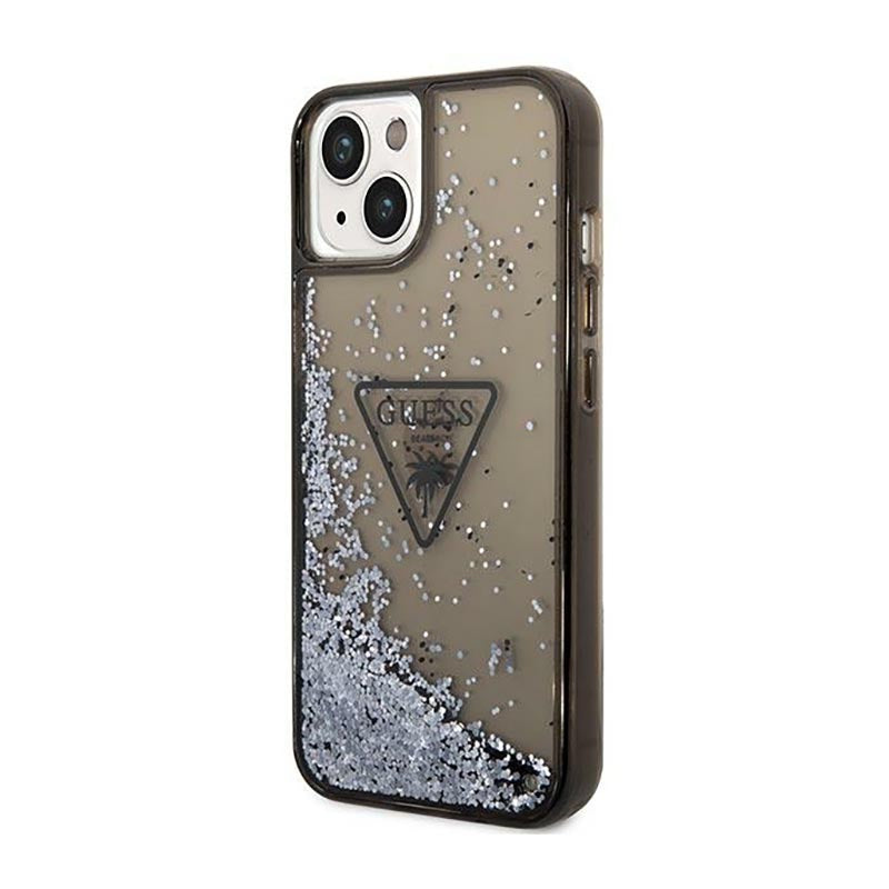 Guess Liquid Glitter Triangle Logo - Hülle für iPhone 14 Plus (schwarz) – Produktabbildung 2