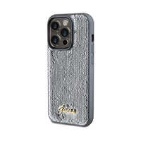 Guess Sequin Script Metal - Hülle für iPhone 14 Pro Max (silber) – Produktabbildung 2