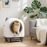 PawHut Selbstreinigende Katzentoilette mit App-Steuerung 80 L Geruchsbeseitigung für Mehrere Katzen – Produktabbildung 10