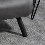 HOMCOM Schlafsofa 2er-Sofa Samtsofa, Schlaffunktion, inkl. 2 Kissen, Samtoptik, Natur + Dunkelgrau + – Produktabbildung 8