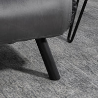 HOMCOM Schlafsofa 2er-Sofa Samtsofa, Schlaffunktion, inkl. 2 Kissen, Samtoptik, Natur + Dunkelgrau + – Produktabbildung 8