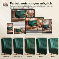 HOMCOM Sofa Retrodesign 2-Sitzer-Sofa, Holzbeine, 117 cm x 56,5 cm x 77 cm, Dunkelgrün – Produktabbildung 7