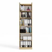REGAL RIMINI Schrank 50 cm 7 Ablagen für Bücher Ordner Büro EICHE ARTISAN – Produktabbildung 9