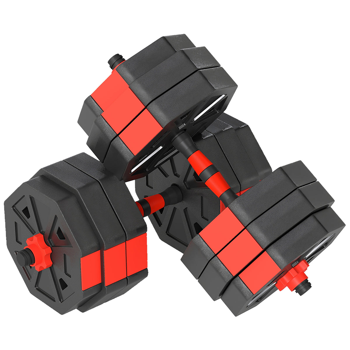6-in-1 Hantelset Kurzhantel Set Kurzhanteln Langhanteln verstellbar 30 KG für Krafttraining Zuhause