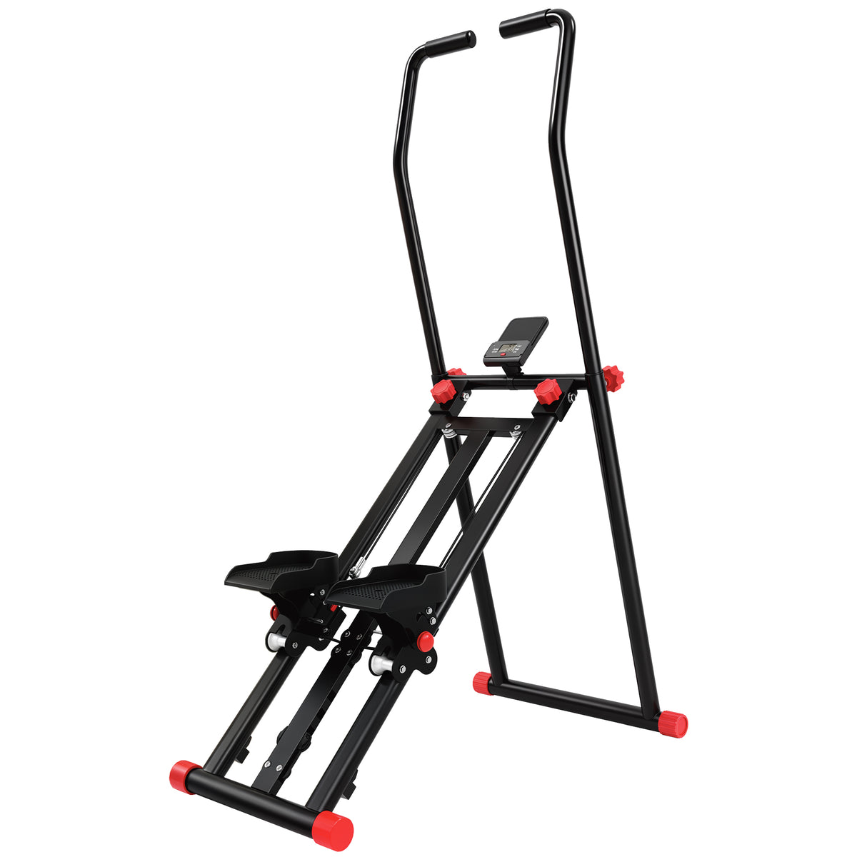 Treppenstepper für Zuhause, klappbarer Vertical Climber mit 3 Widerstandsstufen, verstellbarem Lenker und