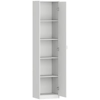HOMCOM Küchenschrank, 5-Ebenen-Aufbewahrungsschrank, verstellbare Regale, für Wohnzimmer, Küche
