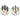 HOMCOM 3D -Wandbilder 2er-Set Moderne Wanddekoration Metall Natur + Schwarz