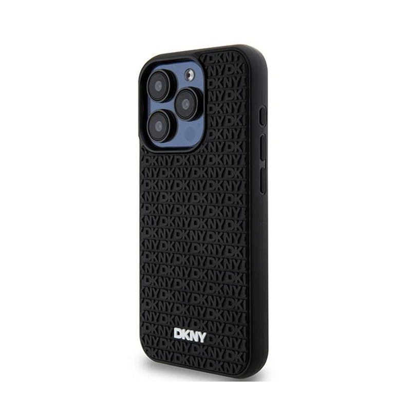DKNY 3D Rubber Repeat Pattern - Hülle für iPhone 15 Pro (schwarz) – Produktabbildung 2