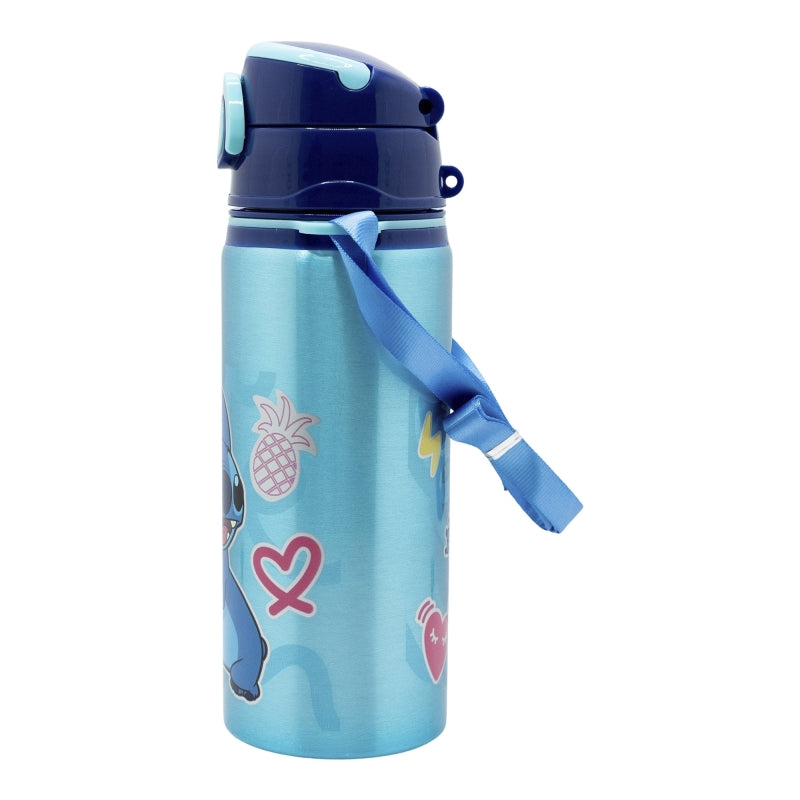 Disney Stitch - Aluminium- Trinkflasche s Strohhalm a Trageriemenem 730 ml – Produktabbildung 2