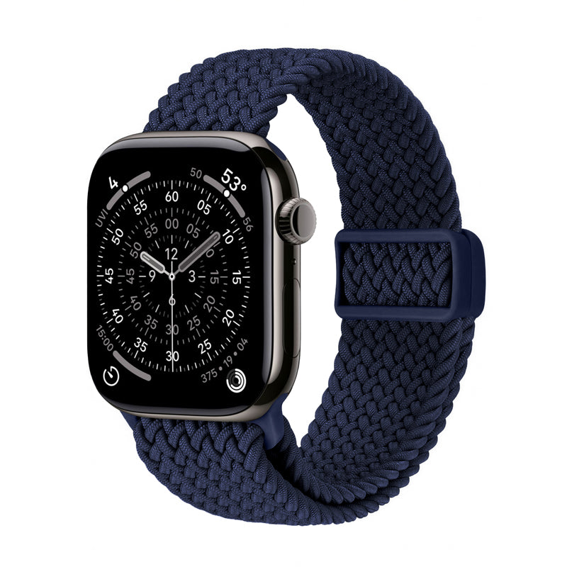 Crong Wave Band - gestrickt Armband für Apple Watch 44/45/46/49 mm (dunkel blau)
