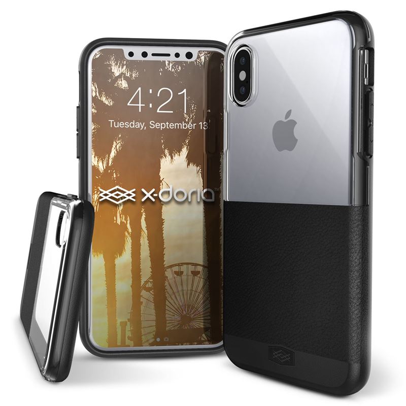 X-Doria Dash - Hülle für iPhone X (schwarz Leder)