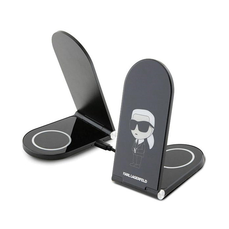 Karl Lagerfeld Ikonik MagSafe - faltbar indikátorová Ladegerät 2 in 1 s MagSafe für iPhone a AirPods 15W