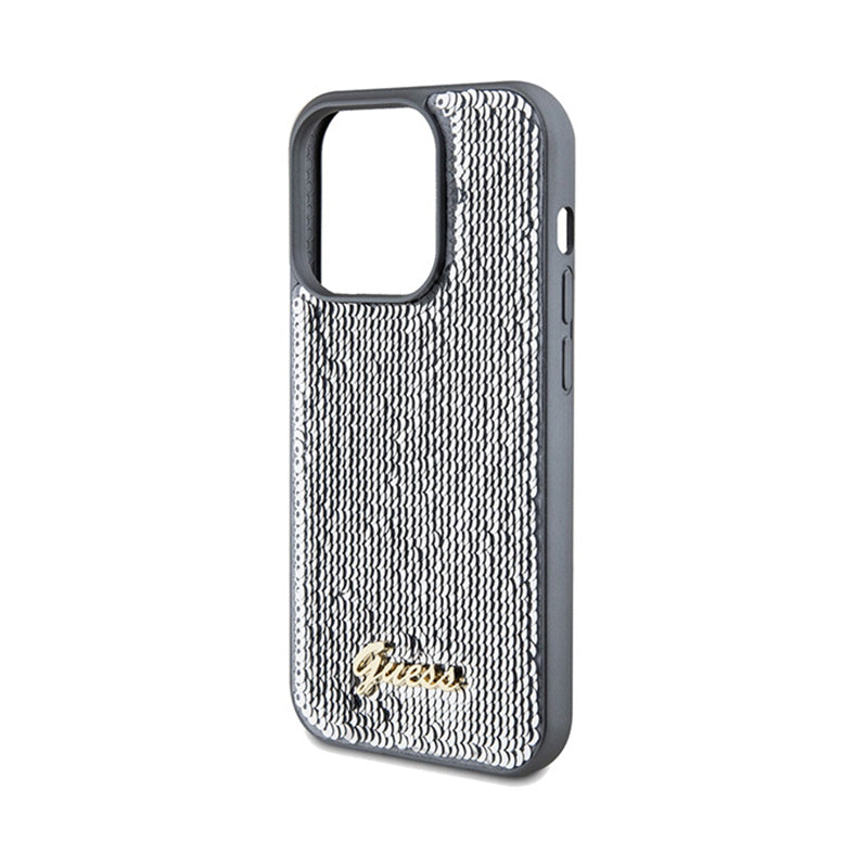 Guess Sequin Script Metal - Hülle für iPhone 14 Pro Max (silber) – Produktabbildung 6