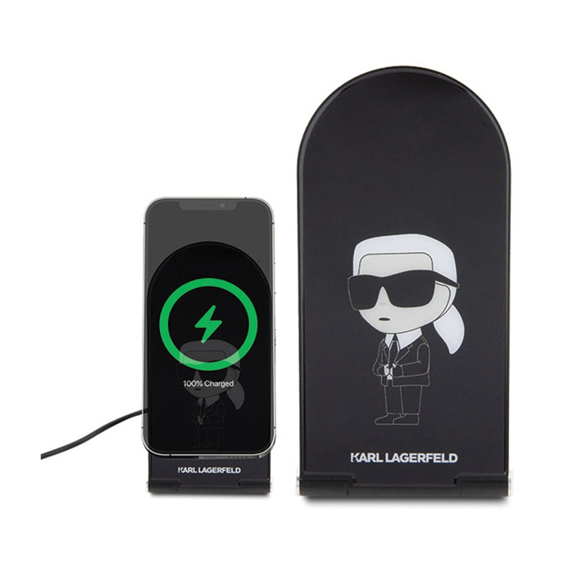 Karl Lagerfeld Ikonik MagSafe - faltbar indikátorová Ladegerät 2 in 1 s MagSafe für iPhone a AirPods 15W – Produktabbildung 2