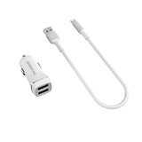 Borofone - Autoladegerät 2x USB Lightning Kabel in Packung, weiß – Produktabbildung 2