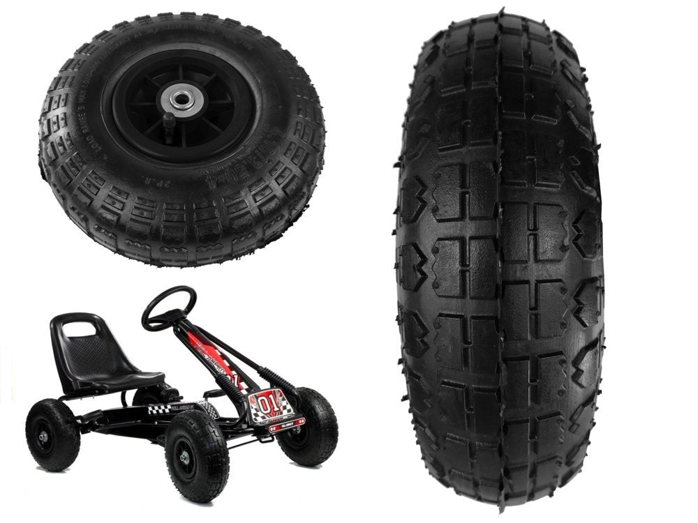 LEAN CARS Aufblasbares Rad für Gokart A15 Schwarz