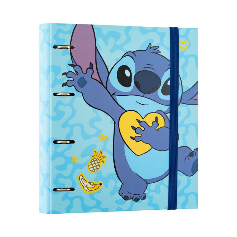 Disney Stitch - Organizer A4 aus der Kollektion Tropical (4 Ringe, Gummiband)