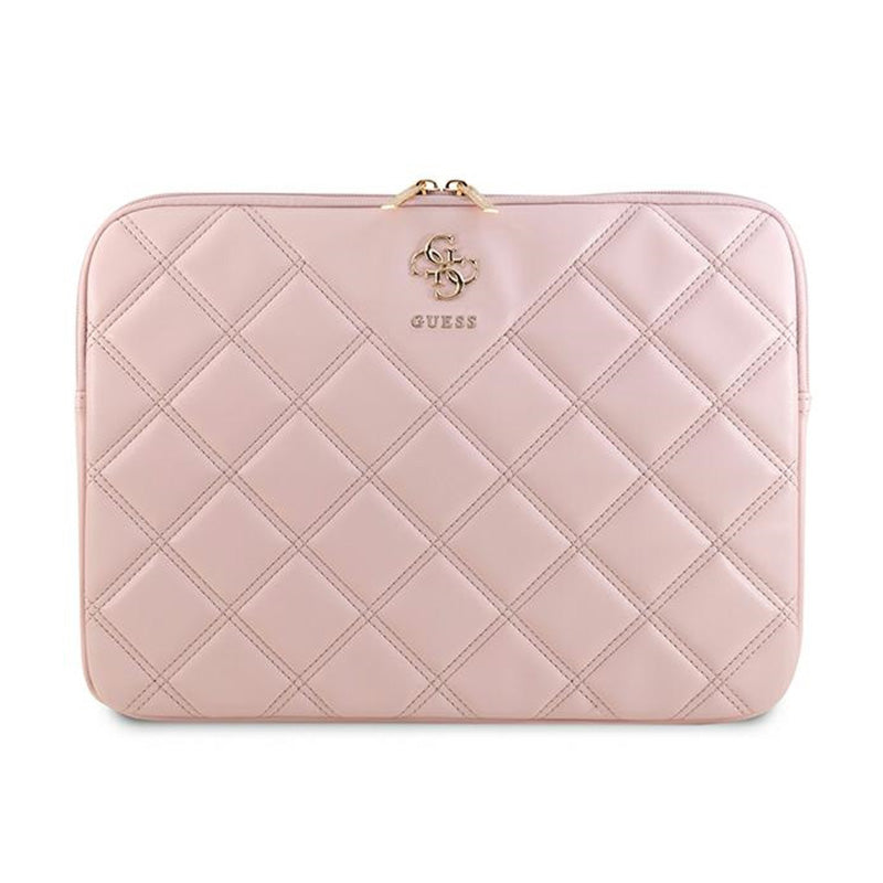 Guess Quilted 4G Sleeve – Laptop-Hülle 13" / 14" (rosa)