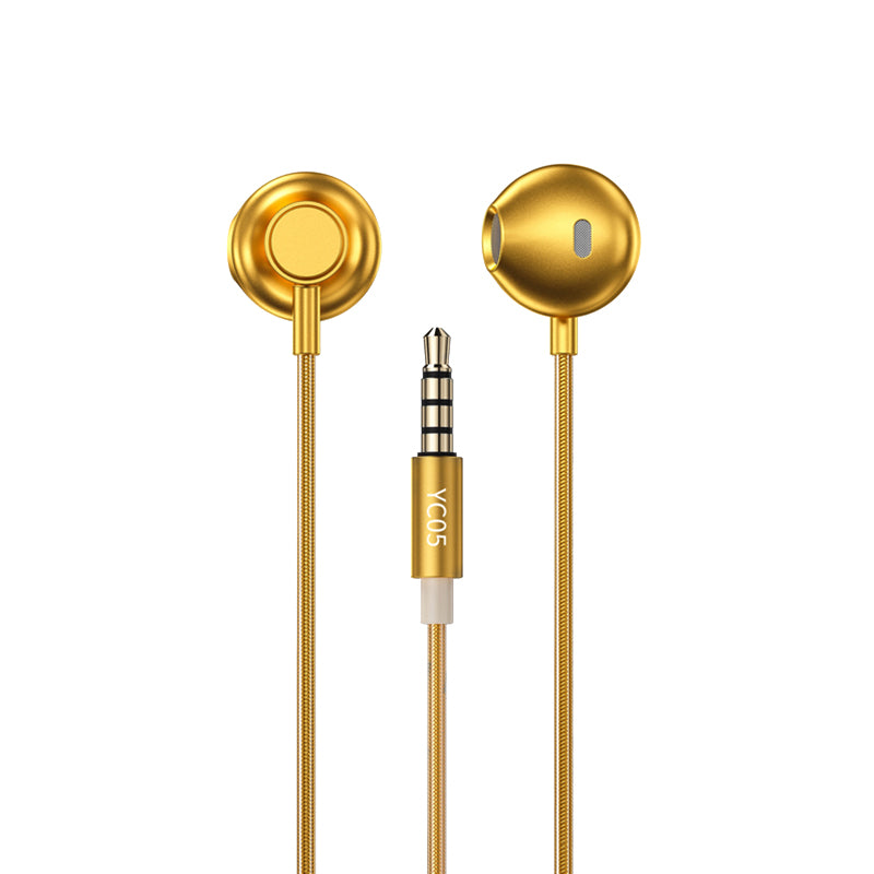 WEKOME YC05 Sakin Series - drátová Kopfhörer s 3,5mm jackem (gold)