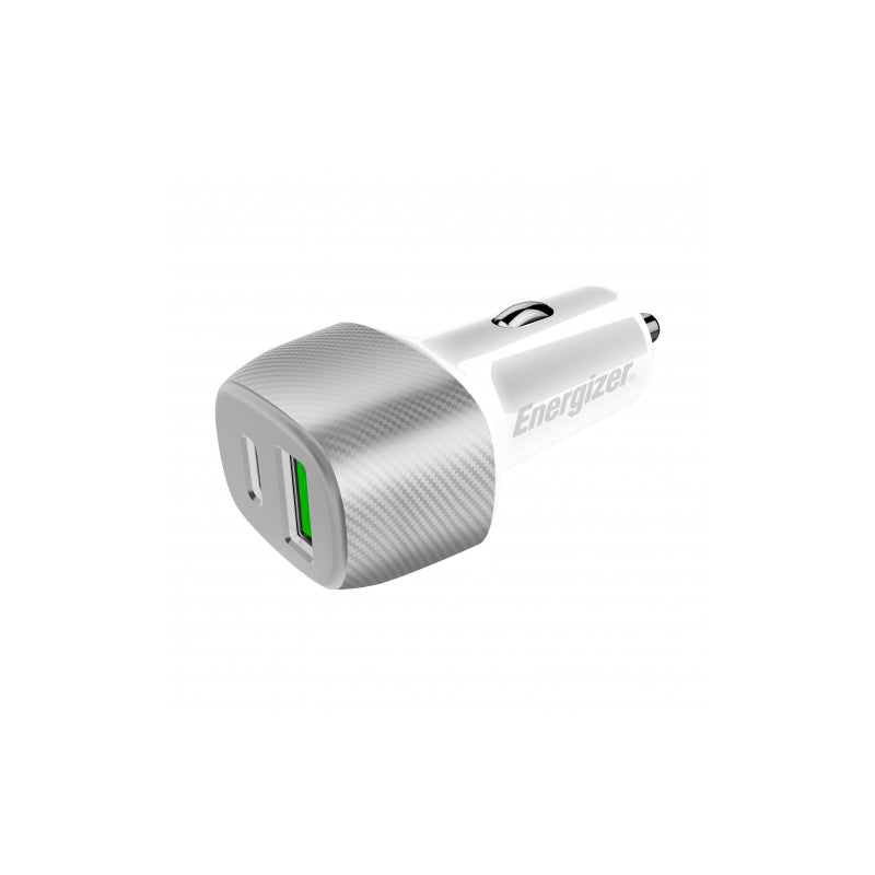 Energizer Ultimate - USB-C a USB-A 38W PD + Autoladegerät QC3.0 (weiß / silber) – Produktabbildung 2