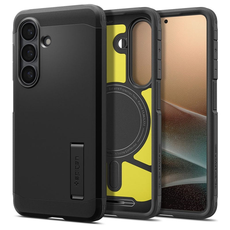 Hülle Spigen Tough Armor MagSafe für Samsung Galaxy S26 (schwarz)
