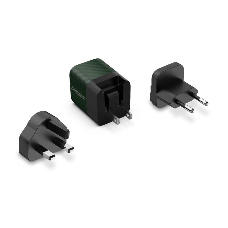 Energizer Ultimate - Multiplug EU / UK / US GaN 20W PD Netzladegerät (grün) – Produktabbildung 2