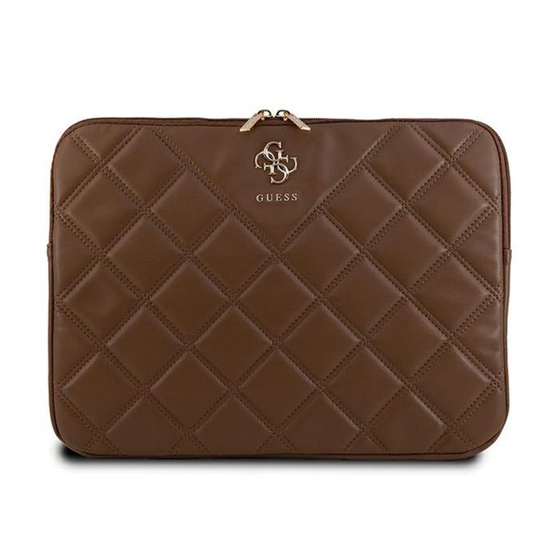 Guess Quilted 4G Sleeve – Laptop-Hülle 13" / 14" (braun)
